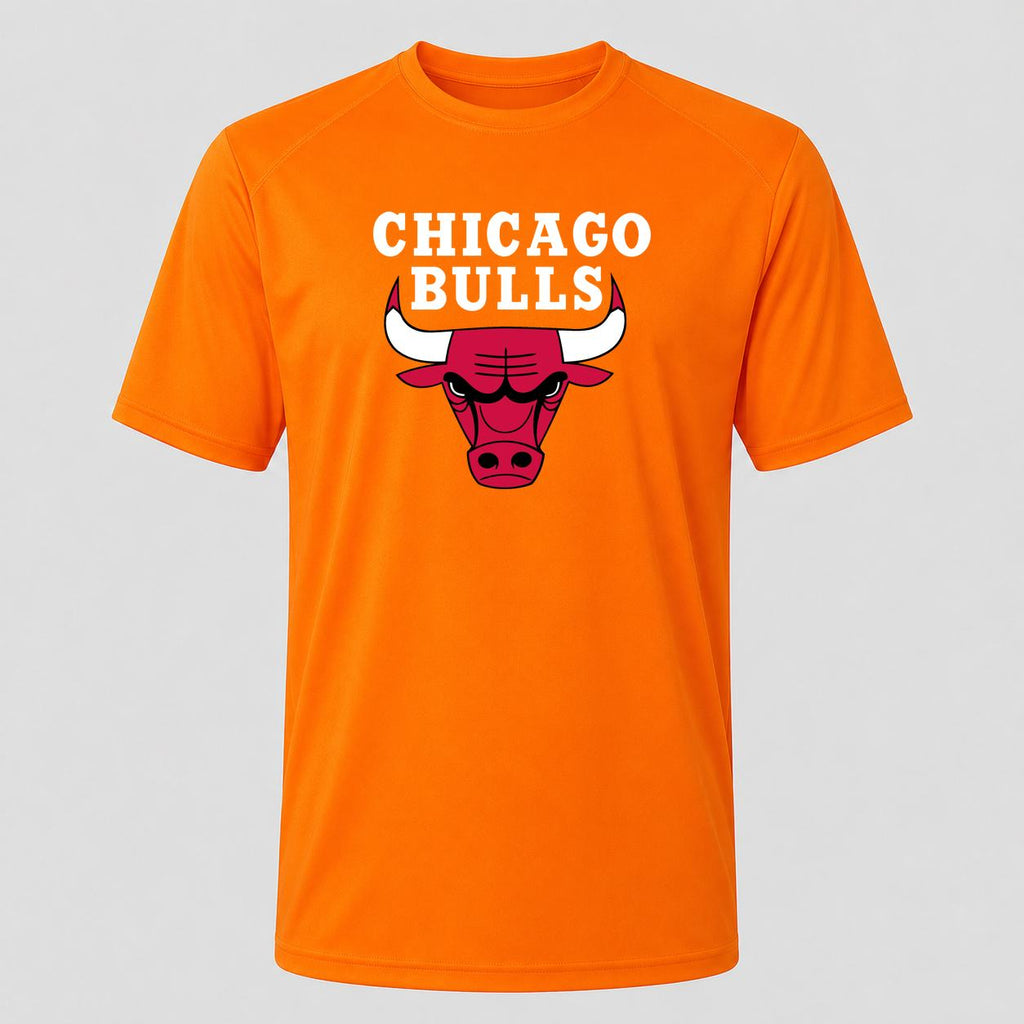 Men's Chicago Bulls White Performance T-Shirt - Orange