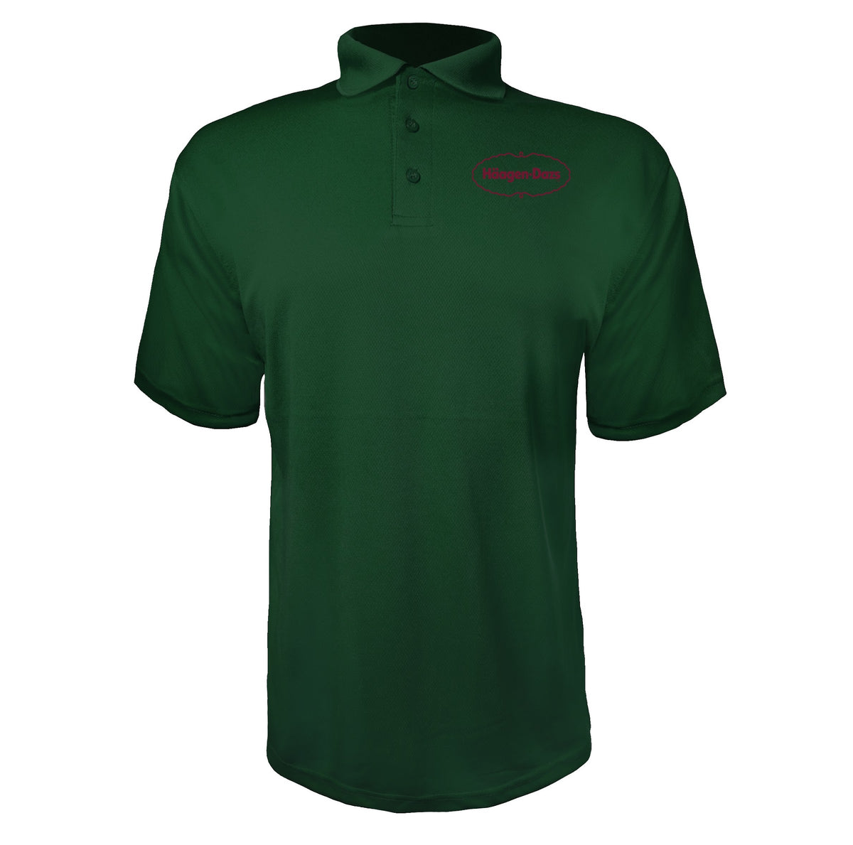 Haagen Datz men's polyester polo in Green