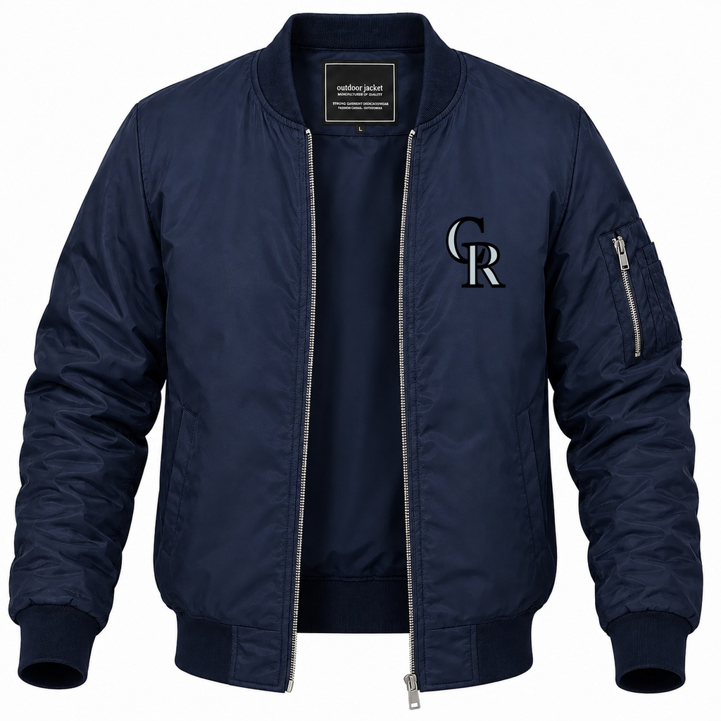 Men's Colorado Rockies Lightweight Bomber Jacket - Navy
