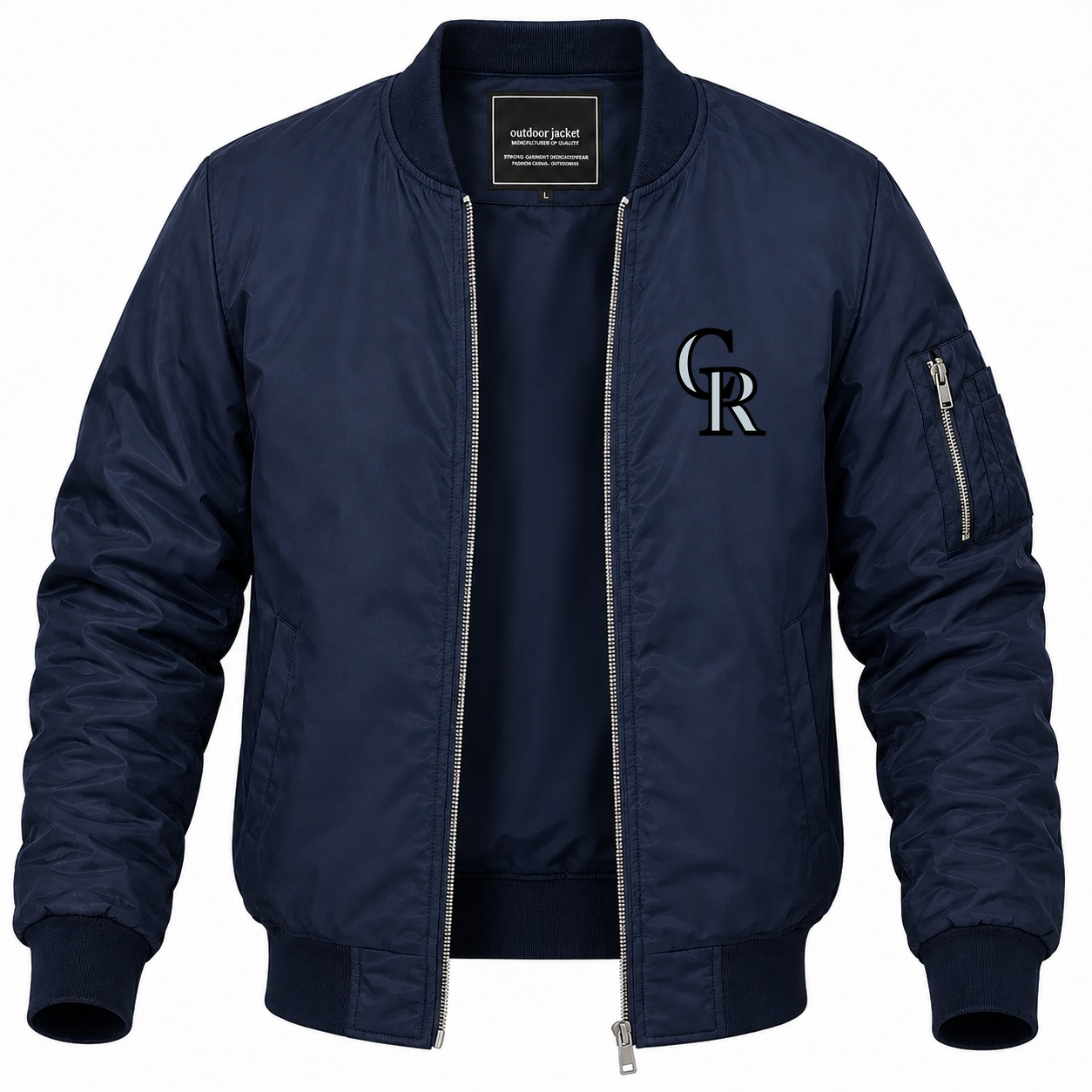 Men's Colorado Rockies Lightweight Bomber Jacket - Navy