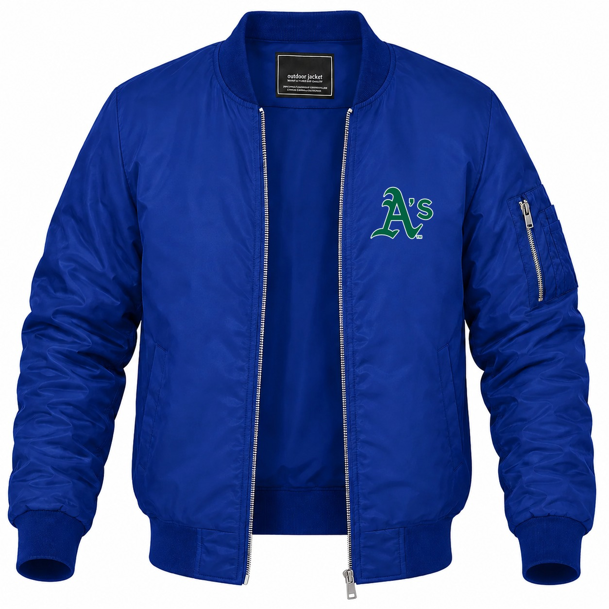 Men's Oakland Athletics Lightweight Bomber Jacket - Blue