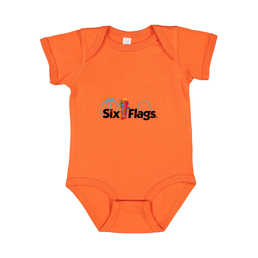 Six Flags Baby Romper Onesie - Orange