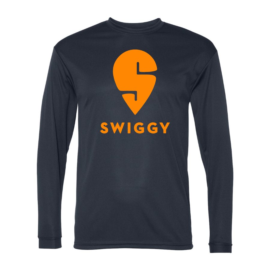 Men's Swiggy Polyester Long Sleeve T-Shirt - Navy