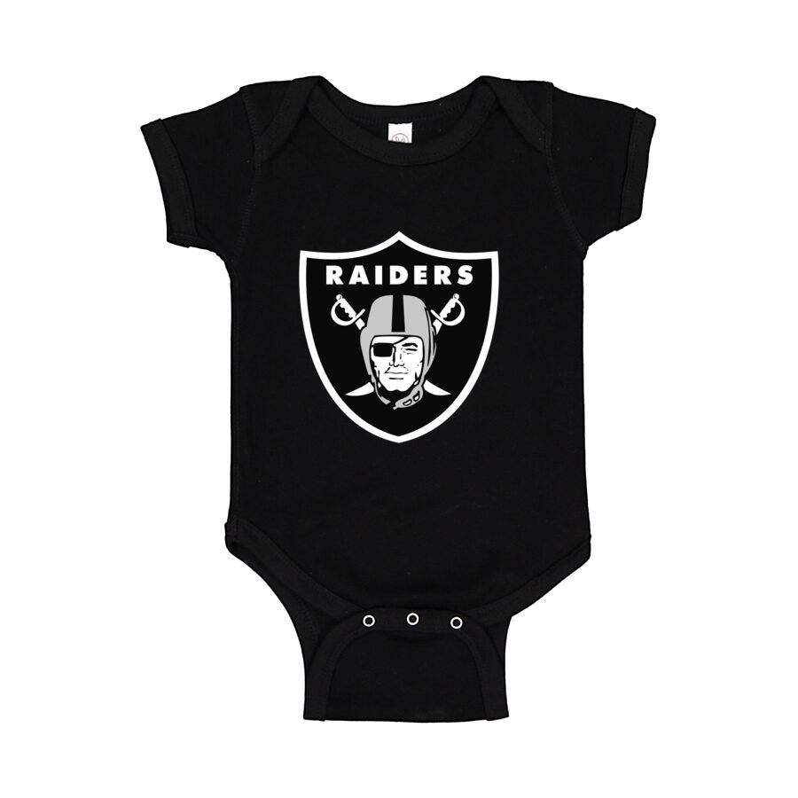 Las Vegas Raiders Baby Romper Onesie - Black