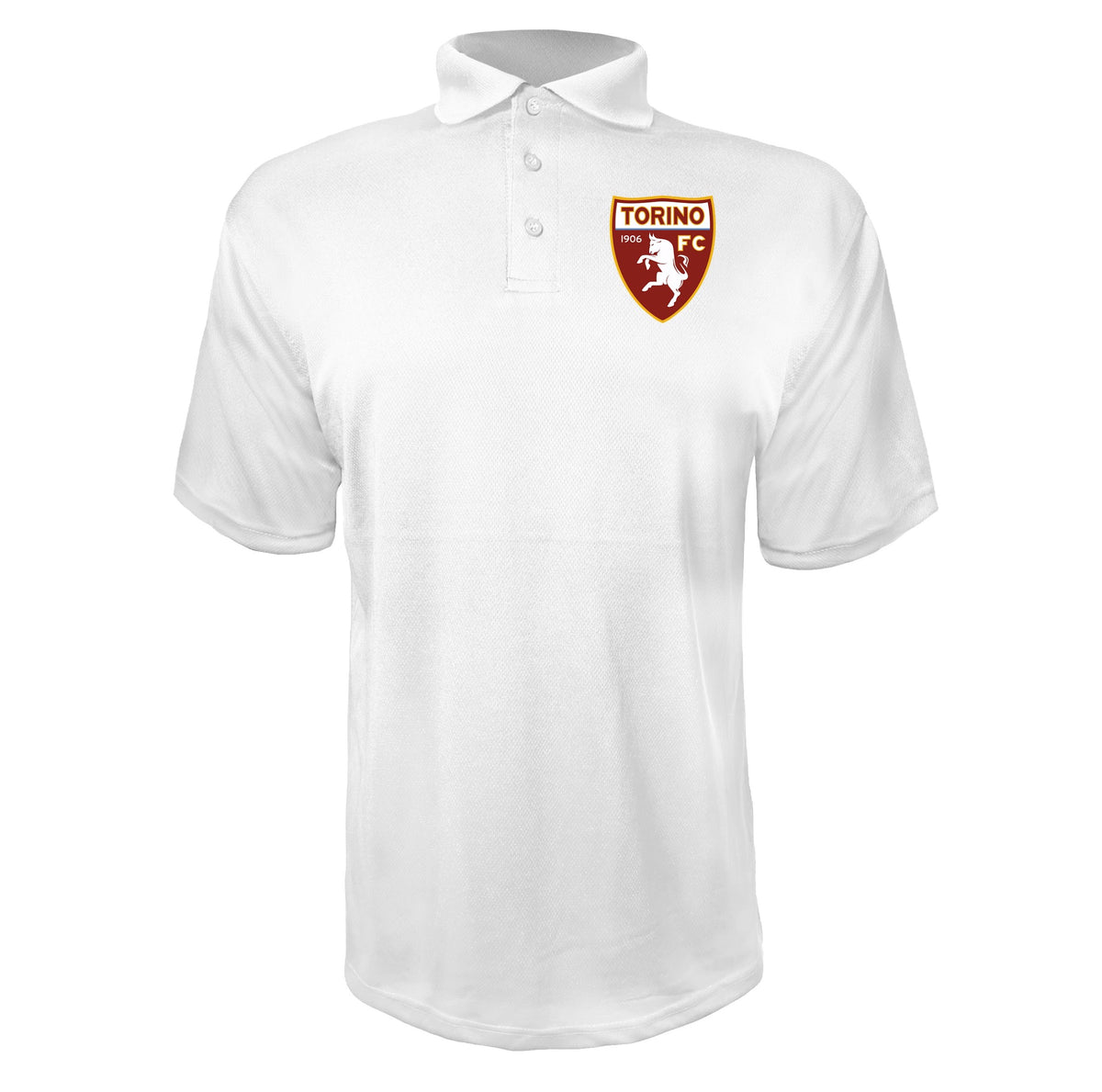 Torino White polyester polo