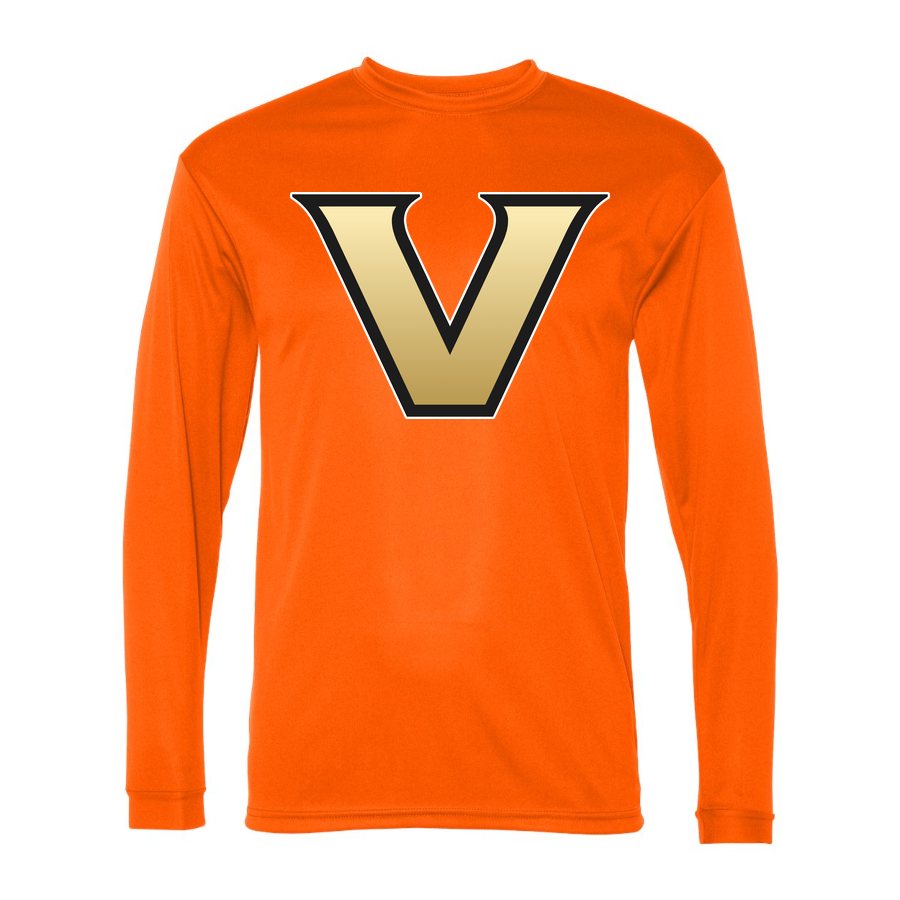 Men's Vanderbilt Commodores Polyester Long Sleeve T-Shirt - Safety Orange