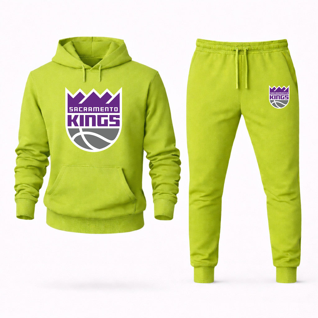 Sacramento Kings Hoodie and Joggers Set - Lime Green