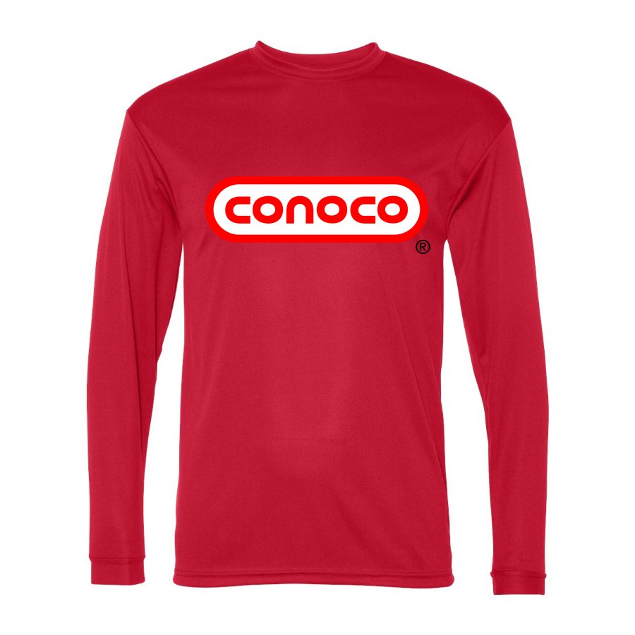 Men's Conoco Polyester Long Sleeve T-Shirt - Red