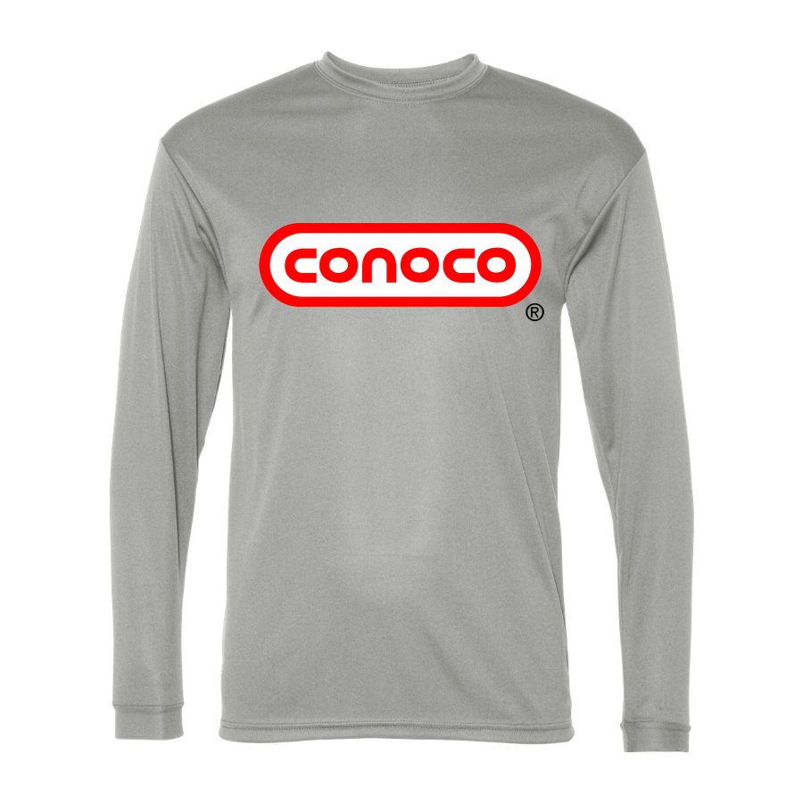 Men's Conoco Polyester Long Sleeve T-Shirt - Silver