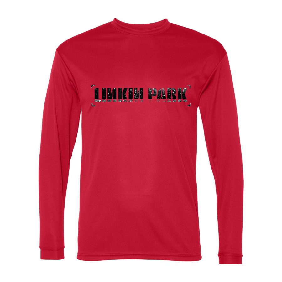 Men's Linkin Park Polyester Long Sleeve T-Shirt - Red