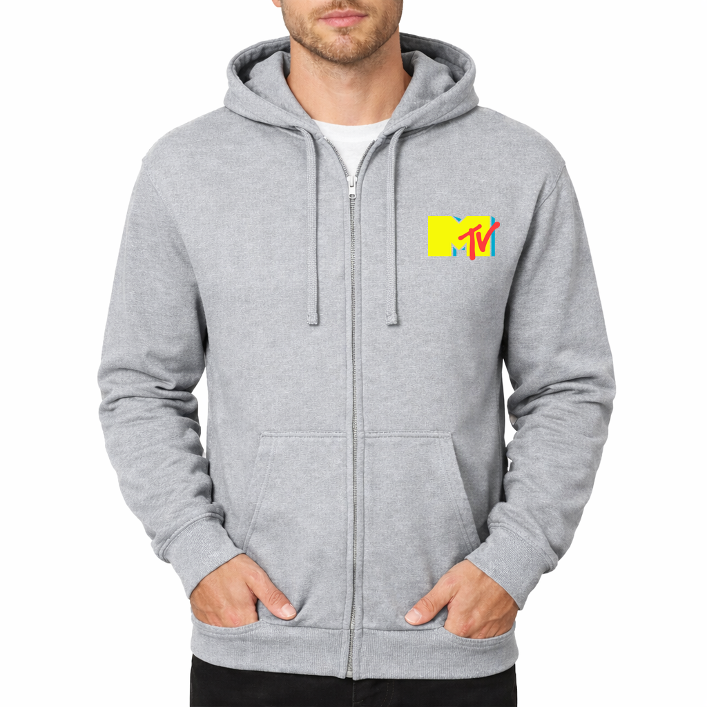 mtv Zipper Hoodie - Grey