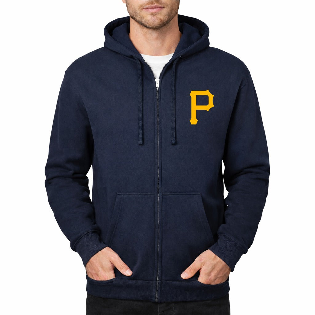 Men's Pittsburgh Pirates Zipper Hoodie - Navy