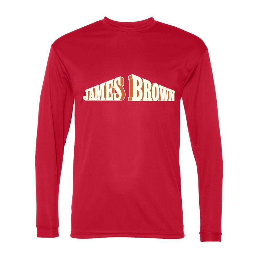 Men's James Brown Polyester Long Sleeve T-Shirt - Red