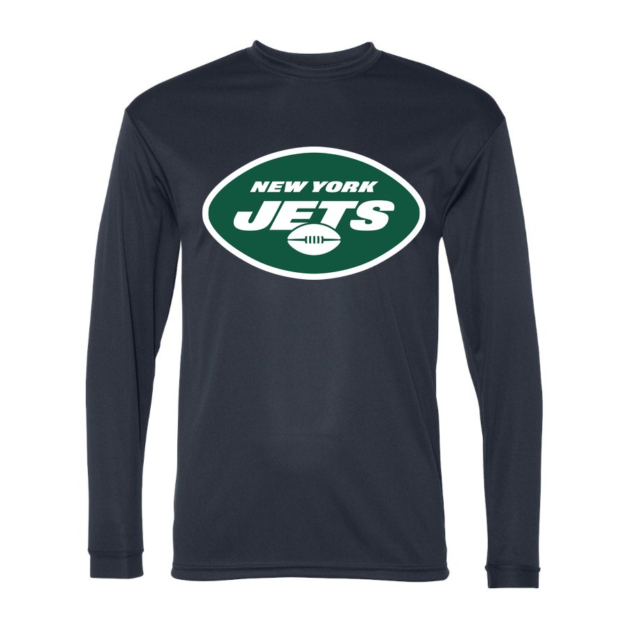 Men's New York Jets Polyester Long Sleeve T-Shirt - Navy