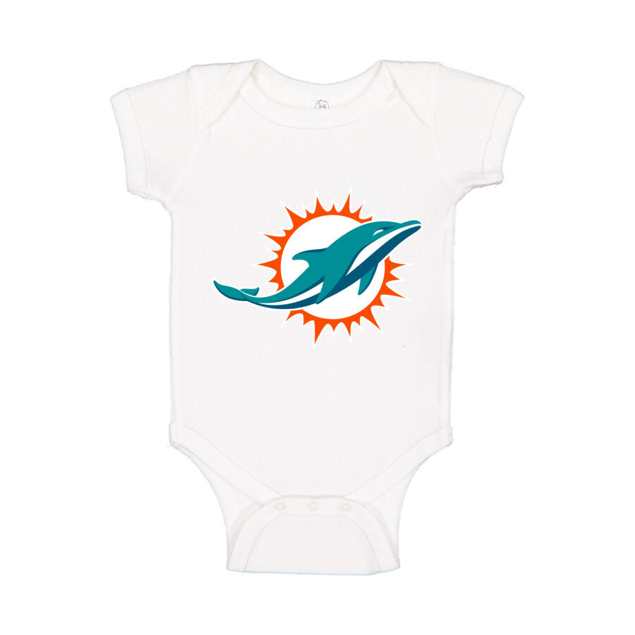 Miami Dolphins Baby Romper Onesie - White