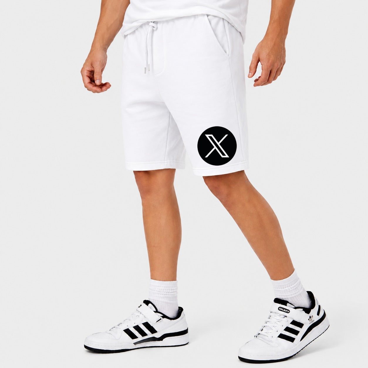 Men's Twitter X Cotton Shorts - White