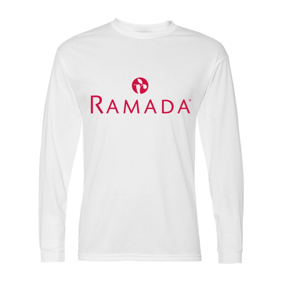 Men's Ramada Polyester Long Sleeve T-Shirt - White