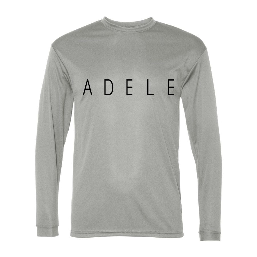 Men's Adele Polyester Long Sleeve T-Shirt - Silver
