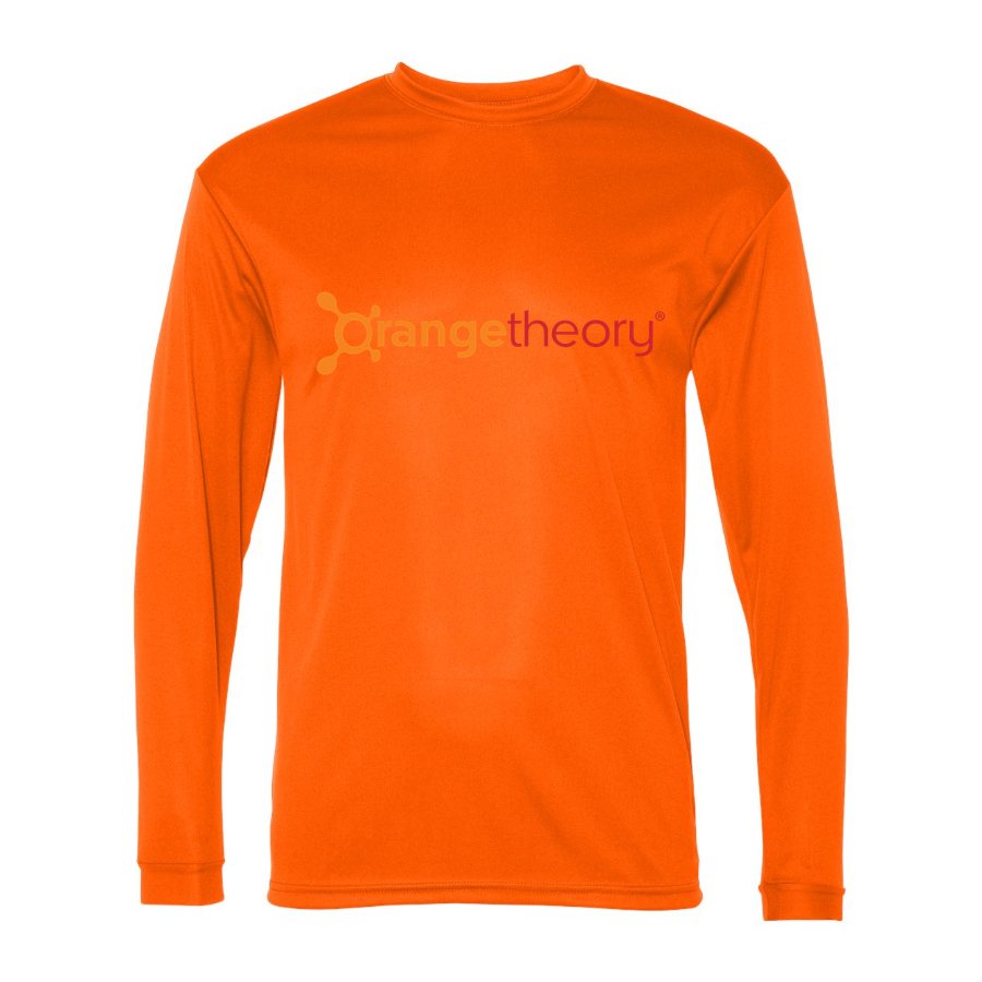 Men's Orangetheory Fitness Polyester Long Sleeve T-Shirt - Safety Orange