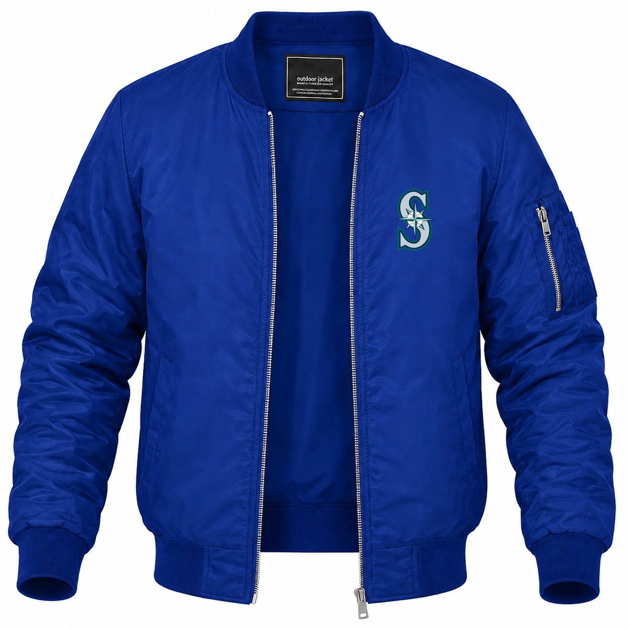 Men's Seattle Mariners Lightweight Bomber Jacket - Blue