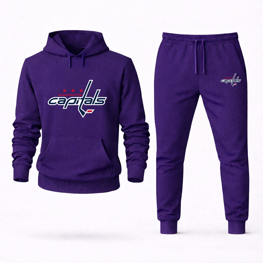 Washington Capitals Hoodie and Joggers Set - Purple