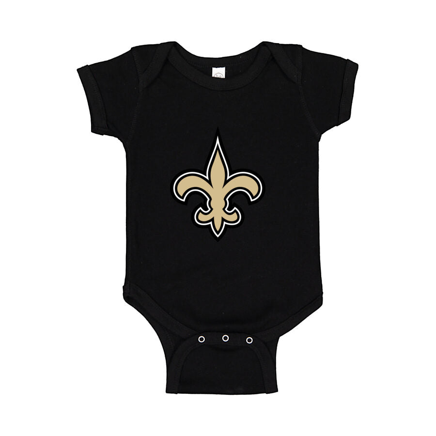 New Orleans Saints Baby Romper Onesie - Black