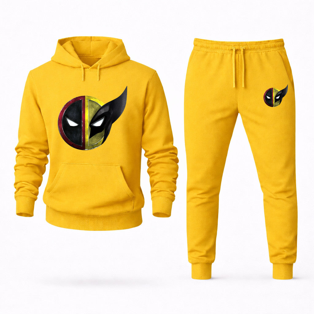 Deadpool & Wolverine Hoodie and Joggers Set - Yellow