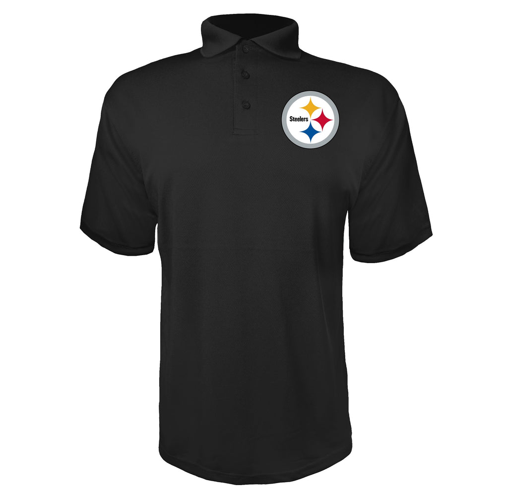 Pittsburgh Steelers Black polyester polo