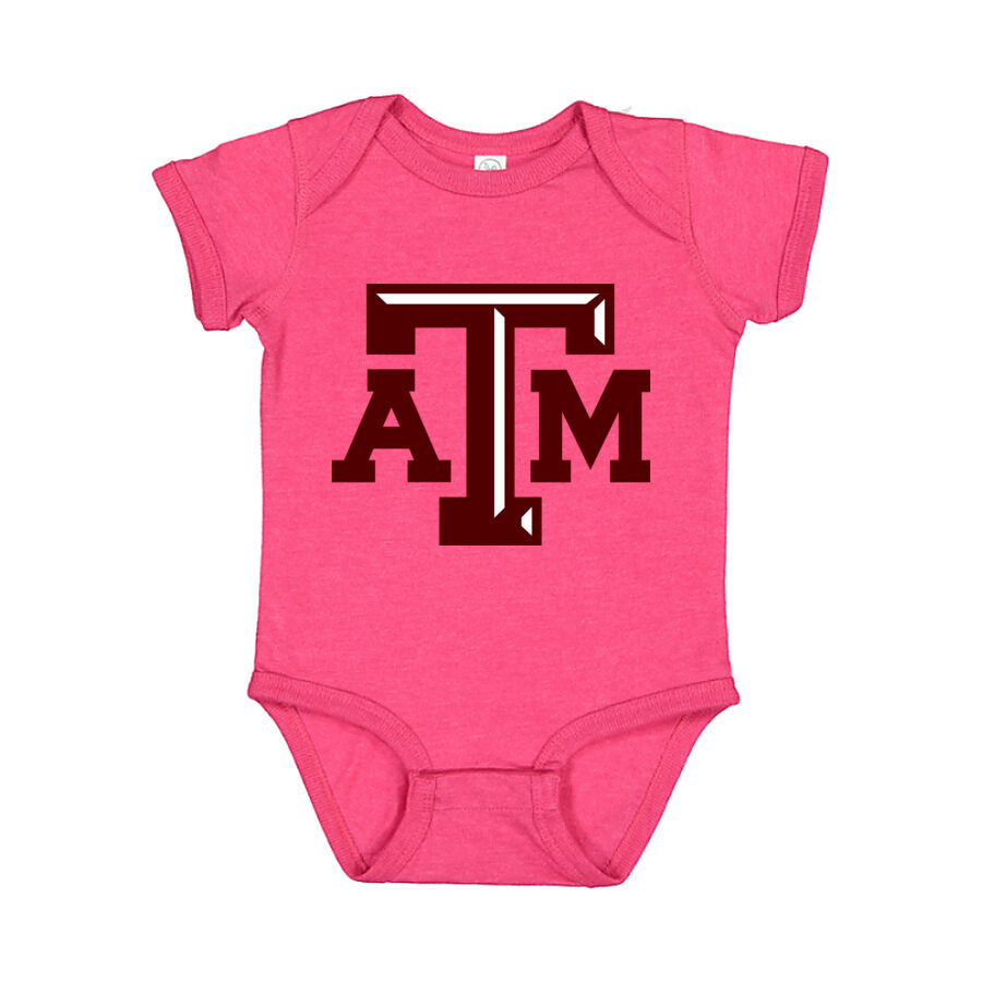 Texas A&M University Baby Romper Onesie - Pink
