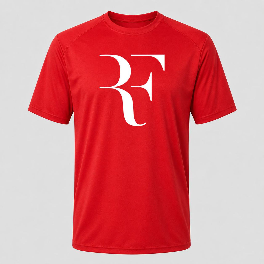 Men's Roger Federer White Performance T-Shirt - Red