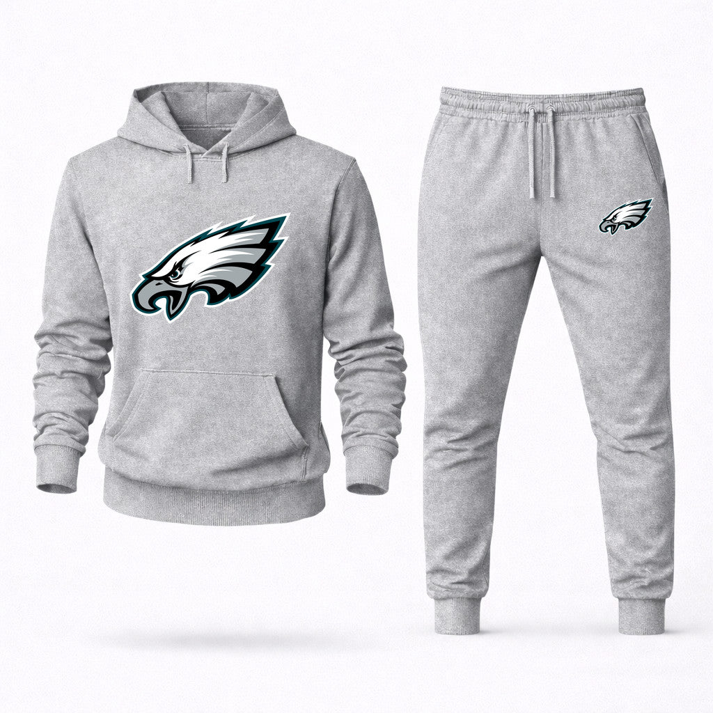 Philadelphia Eagles Hoodie and Joggers Set - Grey