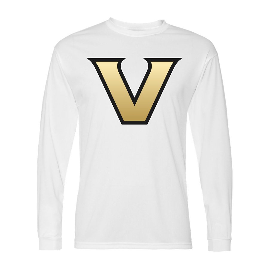 Men's Vanderbilt Commodores Polyester Long Sleeve T-Shirt - White