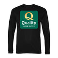 Men's Quality Inn & Suites Polyester Long Sleeve T-Shirt - Black
