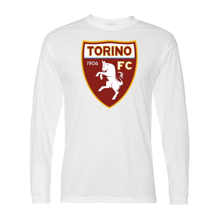 Men's Torino Polyester Long Sleeve T-Shirt - White