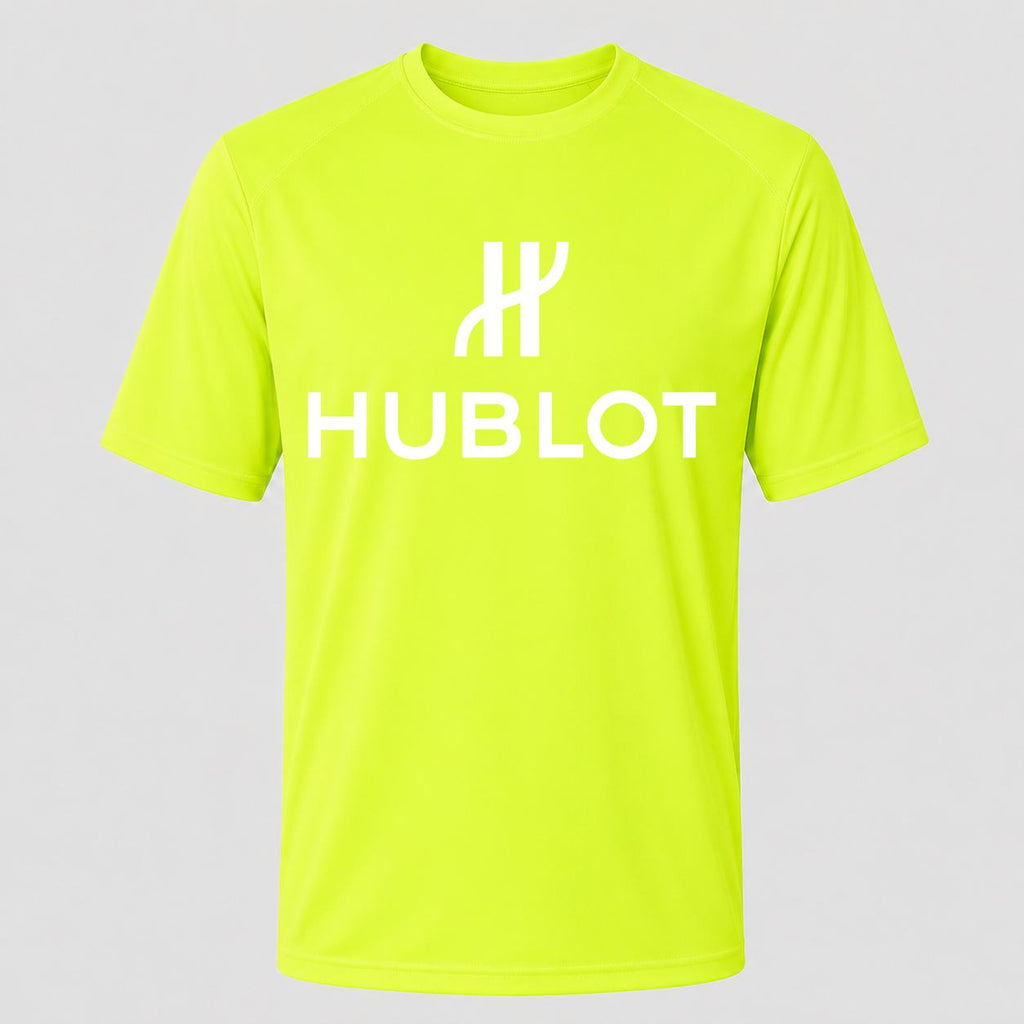 Men's Hublot White Performance T-Shirt - Safety Green