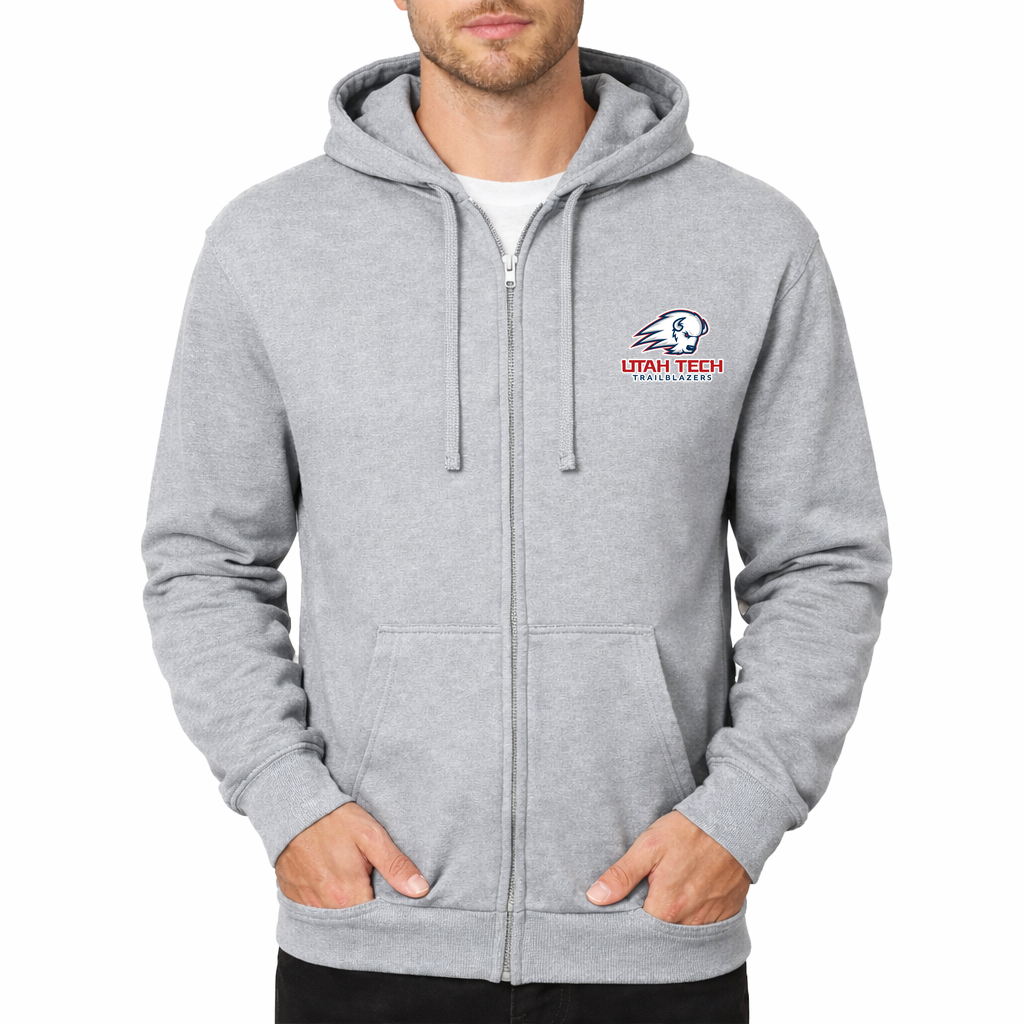 Men's Utah Tech Trailblazers Zipper Hoodie - Grey