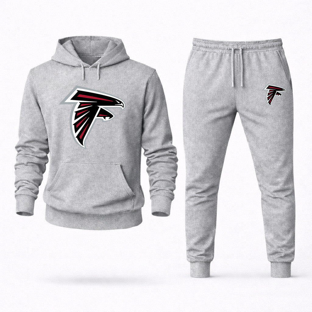 Atlanta Falcons Hoodie and Joggers Set - Grey