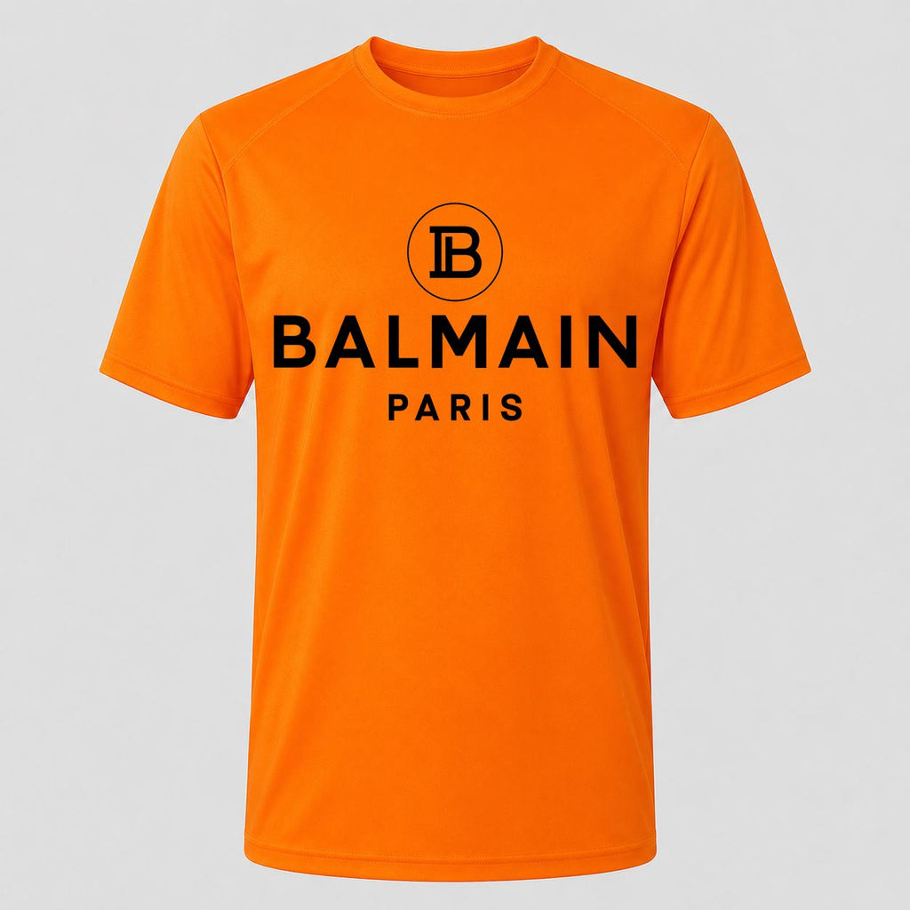 Men's Balmain Paris Performance T-Shirt - Orange