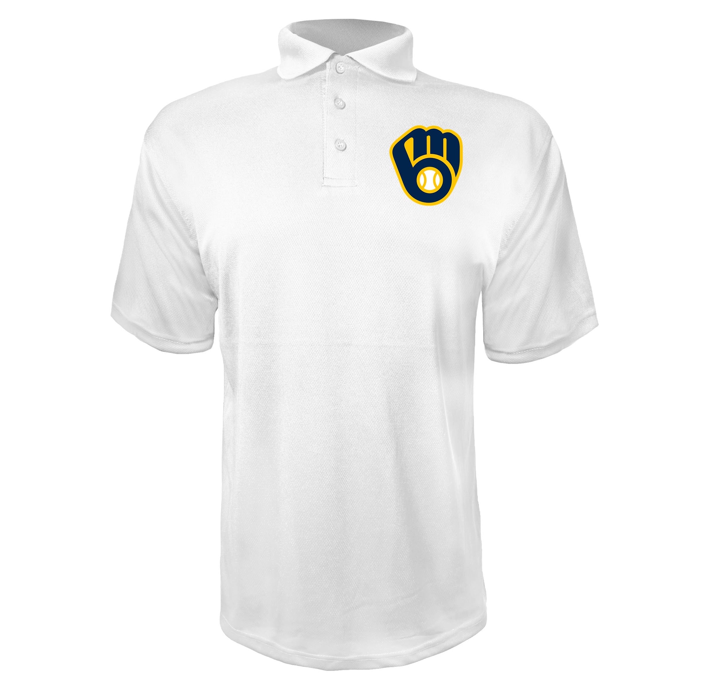 Milwaukee Brewers White polyester polo