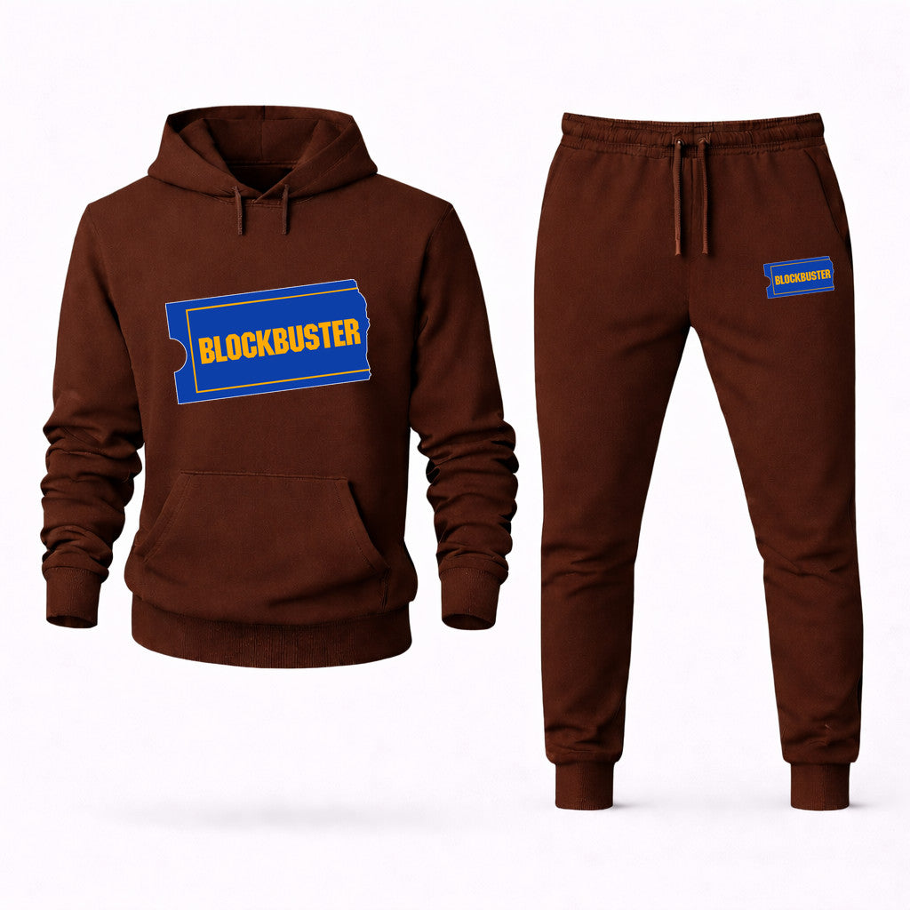 Blockbuster Hoodie and Joggers Set - Brown