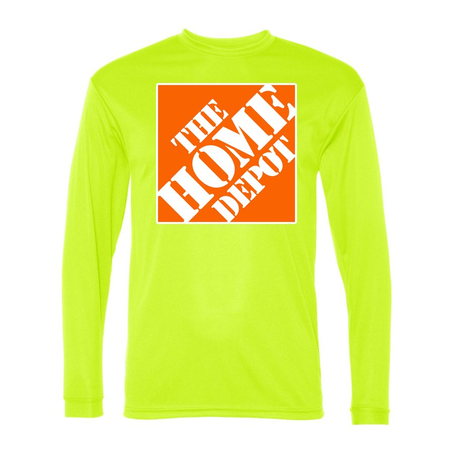 Men's The Home Depot Polyester Long Sleeve T-Shirt - Safety Yellow
