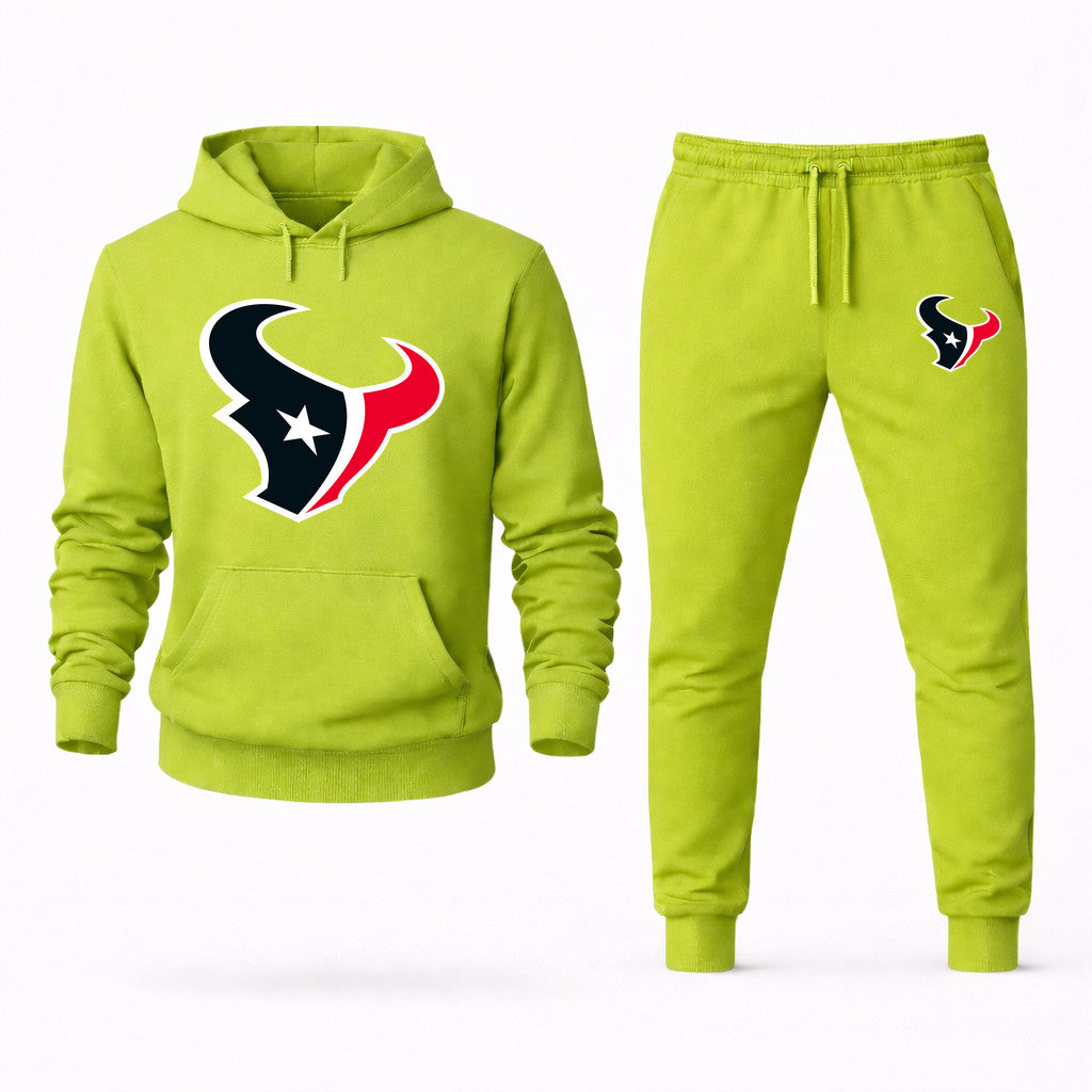 Houston Texans Hoodie and Joggers Set - Lime Green