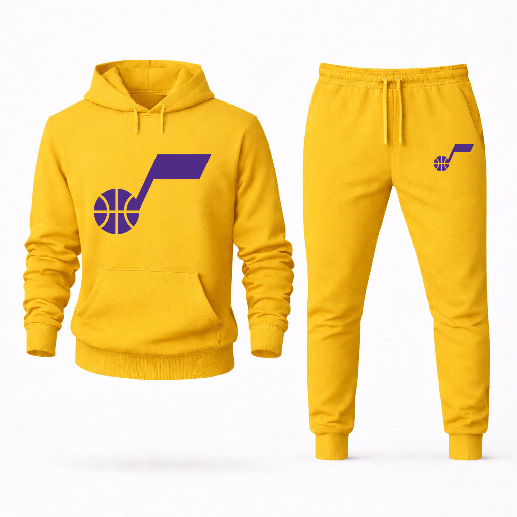 Utah Jazz Hoodie and Joggers Set - Yellow