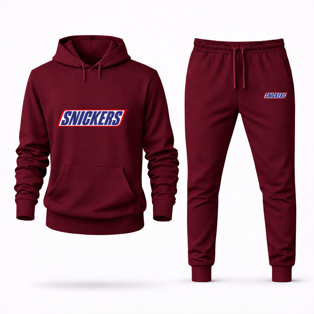 Snickers Hoodie and Joggers Set - Burgundy
