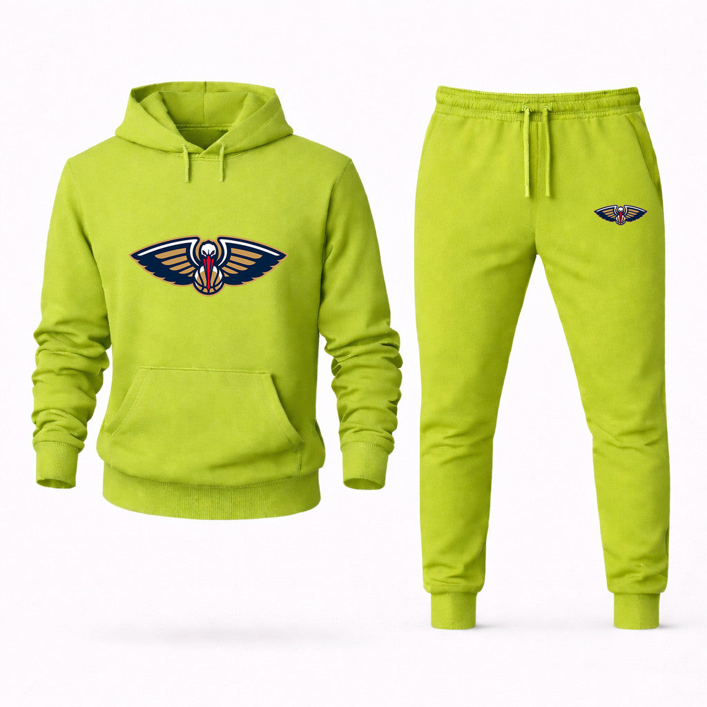 New Orleans Pelicans Hoodie and Joggers Set - Lime Green