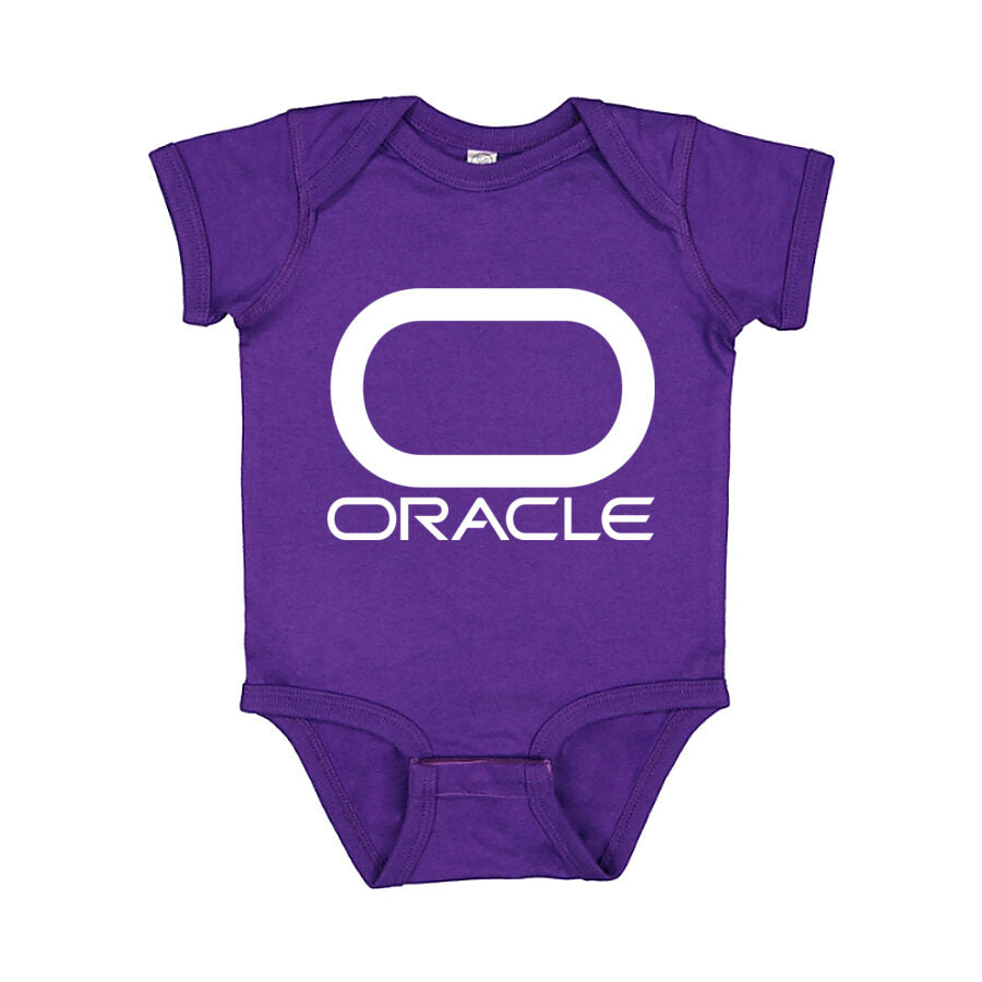 Oracle White Logo Baby Romper Onesie - Purple