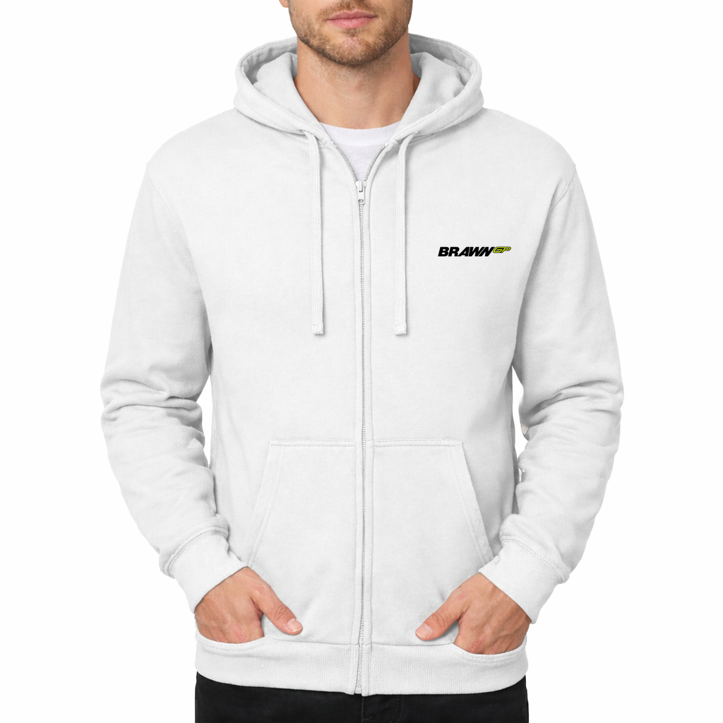Men's Brawn GP Zipper Hoodie - White