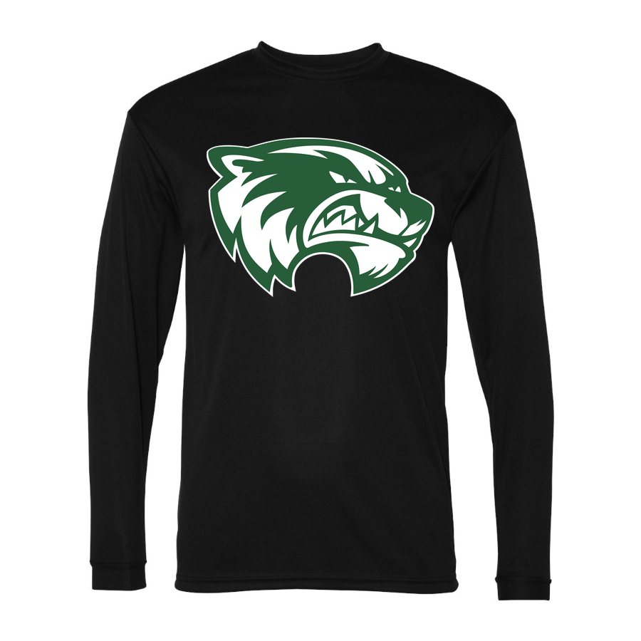 Men's Utah Valley Wolverines Polyester Long Sleeve T-Shirt - Black