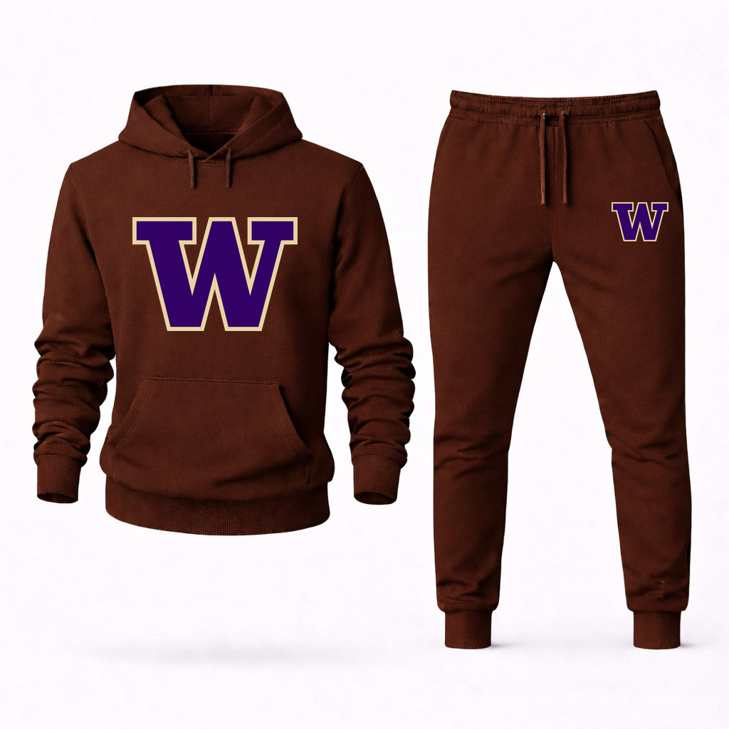 Washington Huskies Hoodie and Joggers Set - Brown