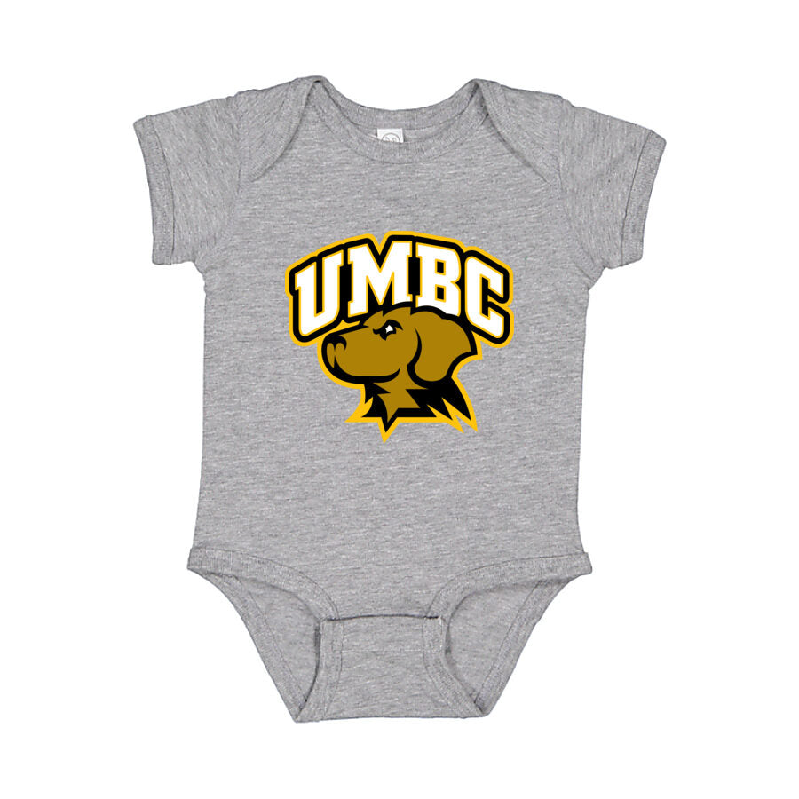 UMBC Retrievers Baby Romper Onesie - Gray